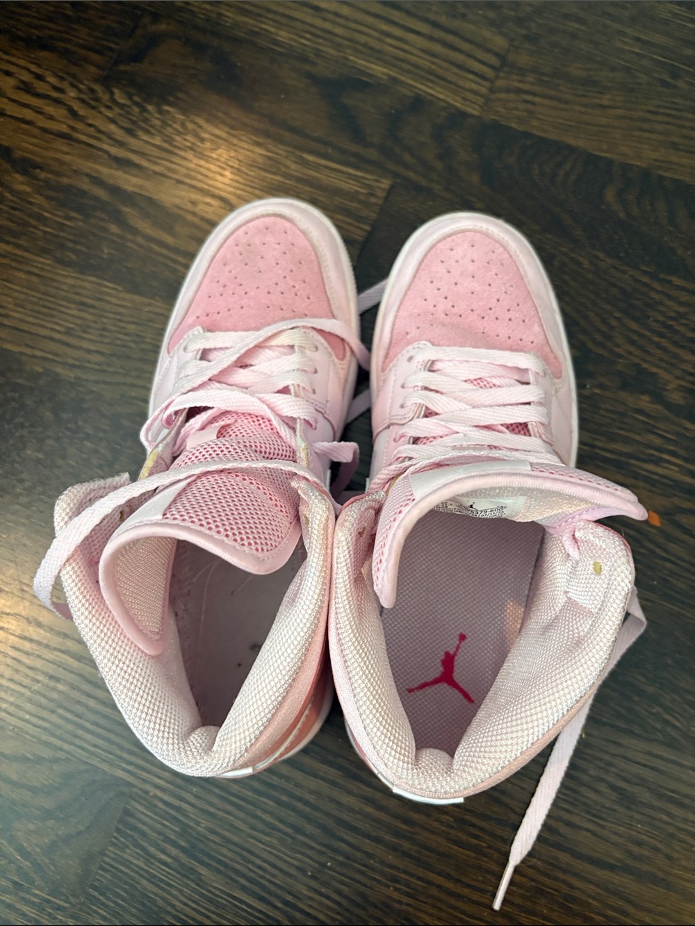 Jordan Pink High-Top Kids Sneakers
